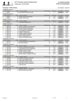 Clasificaci&oacute;n Categor&iacute;as