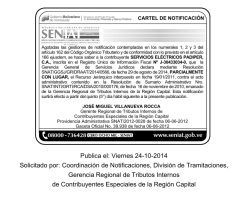 Viernes 24-10-2014 Solicitado por: Coordinaci&oacute;n de - Seniat