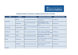 ciudades donde se aplicar&aacute; el examen saber pro en el exterior