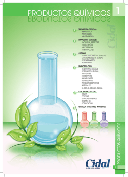 PRODUCTOS QU&Iacute;MICOS - Grupo Cidal