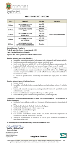 RECLUTAMIENTO ESPECIAL - IntraEdu