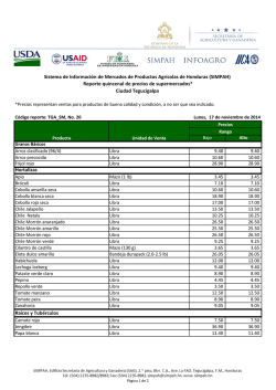 5.2. Reporte quincenal de precios de supermercado en - FHIA