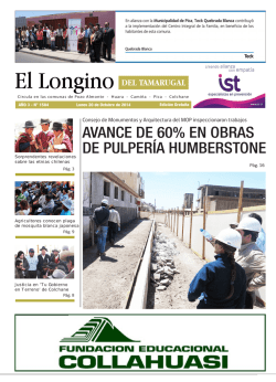 avance de 60% en obras de pulper&iacute;a humberstone - Diario Longino