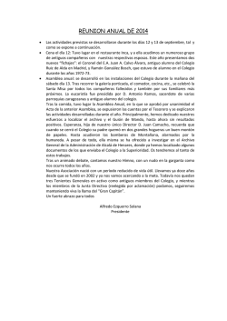 REUNION ANUAL DE 2014