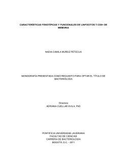 caracter&iacute;sticas fenot&iacute;picas y funcionales de linfocitos t cd8+ de