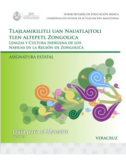 Gu&iacute;a para el Maestro Lengua y cultura ind&iacute;gena de los - Portal SEV