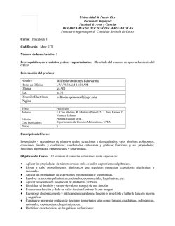 Wilfredo Quinones Echevarria M-501 3472 wilfredo - Uprm