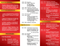 Programa del Simposio - Diaconado Permanente