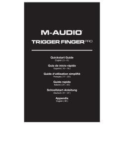 Trigger Finger Pro Quickstart Guide - M-Audio