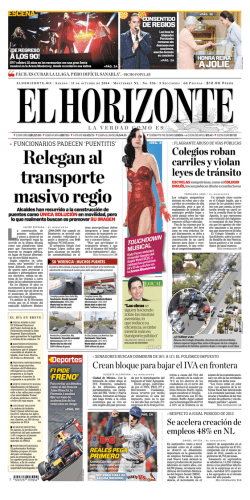 Relegan al transporte masivo regio - El Horizonte