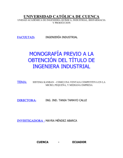 Sistema KANBAN como una ventaja competitiva en la micro