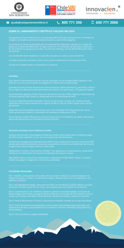 SOBRE EL CAMPAMENTO CIENT&Iacute;FICO CHILEVA! RM 2014 ayuda