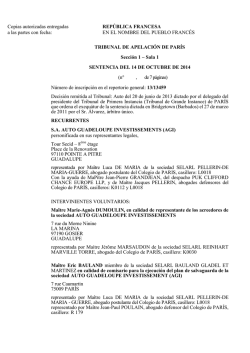 Sentencia de referencia dictada por el Tribunal de - OHADA.com