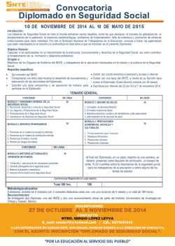 Convocatoria Diplomado en Seguridad Social - SNTE