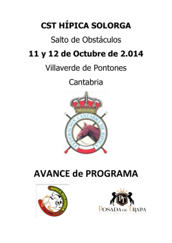 2014 Oct 11-12 CST H&Iacute;PICA SOLORGA - Programa - Federaci&oacute;n