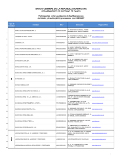 BANCO CENTRAL DE LA REPUBLICA DOMINICANA