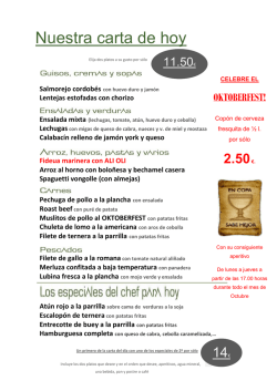 Desc&aacute;rgate el men&uacute; de hoy - Daily Meal Alcobendas