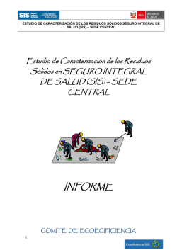Estudio de Caracterizaci&oacute;n de los Residuos S&oacute;lidos del Distrito de