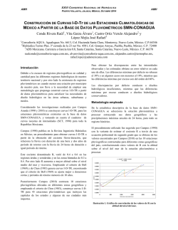 CONSTRUCCI&Oacute;N DE CURVAS I-D-Tr DE LAS ESTACIONES
