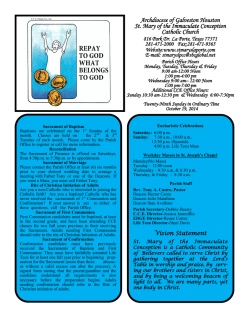 Oct. 19, 2014 - St. Mary of the Immaculate Conception