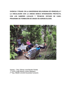 VIVENCIA Y PRAXIS EN LA UNIVERSIDAD - BuscAgro