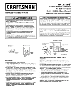 ADVERTENCIA ADVERTENCIA TENCIA - LiftMaster