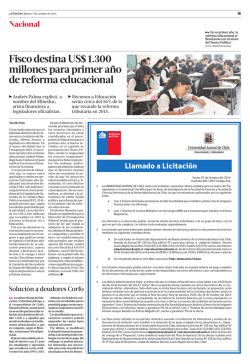 Fisco destina US$ 1.300 millones para primer a&ntilde;o de - Papel Digital