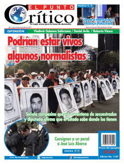 Consignan a un penal a Jos&eacute; Luis Abarca Se&ntilde;ala - El Punto Critico