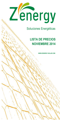 LISTA DE PRECIOS NOVIEMBRE 2014 Soluciones Energ&eacute;ticas