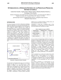 optimizaci&oacute;n de la operaci&oacute;n hist&oacute;rica de las principales presas del