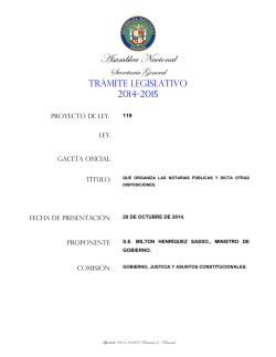 que organiza las notarias p&uacute;blicas y dicta otras disposiciones