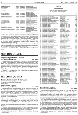 Notificaciones Tributarias 20.10.14 - Ayuntamiento de Zaragoza