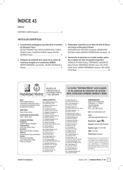 Revista n&ordm; 43 - COLEF-Andaluc&iacute;a