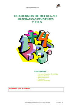 PENDIENTES 1&ordm; ESO