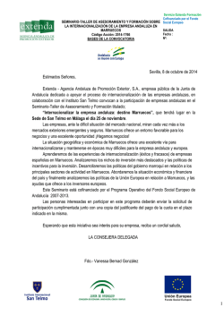 convocatoria extenda - Instituto Internacional San Telmo