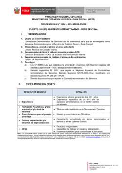 proceso cas n&deg; 1034 &ndash; 2014-midis-pncm puest