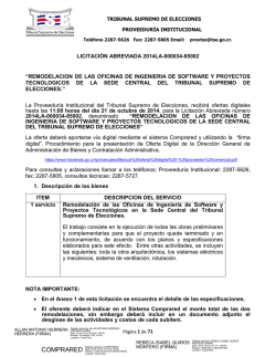 2014LA-000034-85002 Remodelaciones en la sede central del TSE