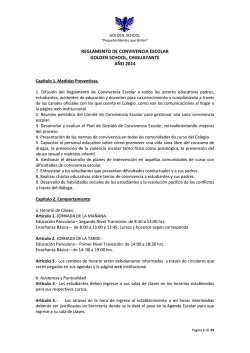 Regl. Convivencia - golden school