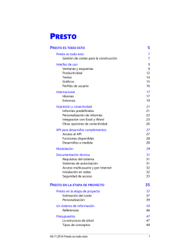 Cat&aacute;logo de Presto
