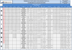 CALENDARIO DE LLEGADA NAVES 2014