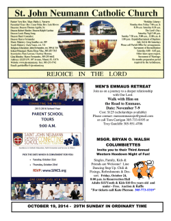 October 19, 2014 - Saint John Neumann Catholic Church