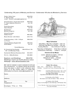 Daily Devotions - St Francis Solano Parish