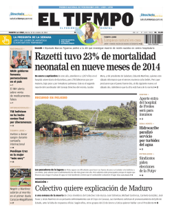 Razetti tuvo 23% de mortalidad neonatal en nueve - El Tiempo