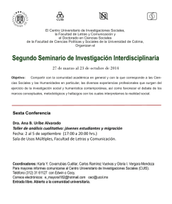 Segundo Seminario de Investigaci&oacute;n Interdisciplinaria