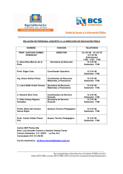Direcci&oacute;n de Educaci&oacute;n F&iacute;sica - Sep,BCS