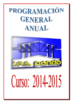 Programaci&oacute;n General Anual del Curso 2014-2015 - IES Pando