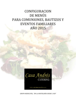 men&uacute;s para comuniones 2015 - Catering Casa Andr&eacute;s