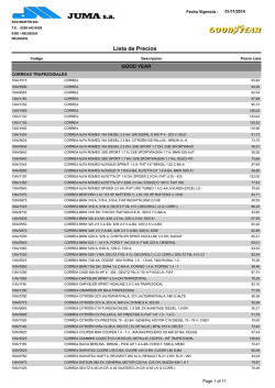 Lista de Precios - Juma SA