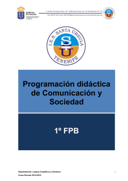 Comunicaci&oacute;n y Sociedad 1&ordm; - IES Santa Ursula