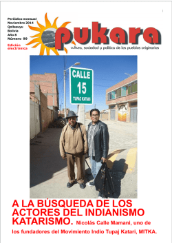 A LA B&Uacute;SQUEDA DE LOS ACTORES DEL INDIANISMO - PUKARA